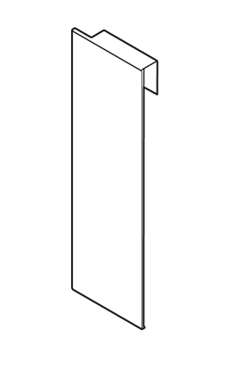 LEGRABOX, Заглушка для держателя фасада высокого внутреннего ящика со вставкой, лев., пластмасса, гавана коричневый