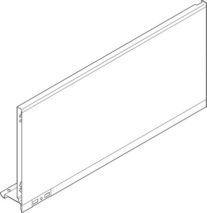 Царга LEGRABOX pure, высота F (241,0 мм), НД=500 мм, правая, гавана коричневый