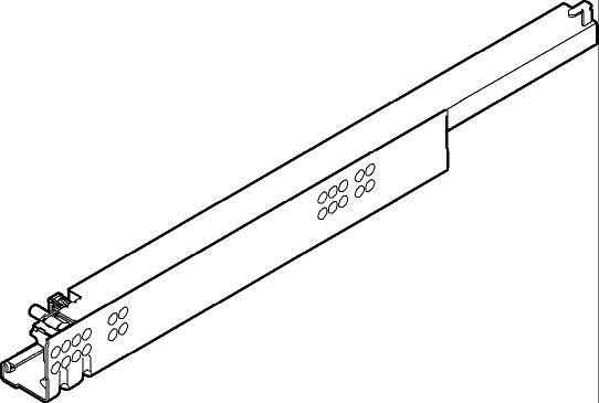 TANDEM с BLUMOTION для боковин 11-16 мм, полного выдвижения, 30кг, 510мм, лев.