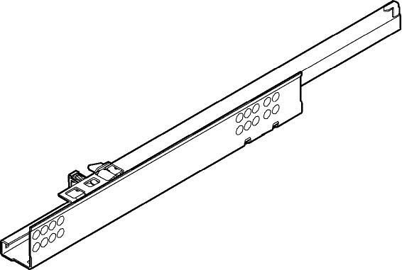 TANDEM с BLUMOTION для боковин 11-16 мм, частичного выдвижения, 30кг, 360мм, прав.