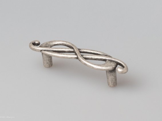 Capriccio мебельная ручка-скоба 64 мм левая состаренное серебро