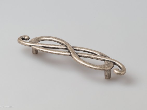 Capriccio мебельная ручка-скоба 128 мм левая состаренное серебро