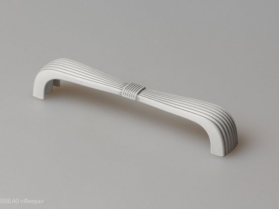 FS190 мебельная ручка-скоба 128 мм серебро прованс с белой матовой патиной