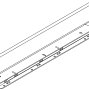 LEGRABOX царга, высота M (90,5 мм), НД=500 мм, левая, белый шелк