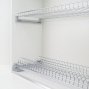 Двухуровневая сушка для посуды в шкаф 600 мм, хром