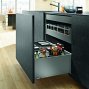 Ящик LEGRABOX pure (высота F 241, глубина 450 мм), для тонких фасадов, терра-черный